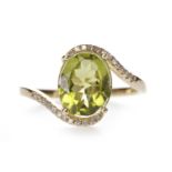 PERIDOT AND DIAMOND RING