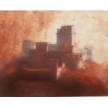 ROCCA MAGCHORE, ASSISI, AN ACRYLIC ON BOARD BY MICHAEL DURNING