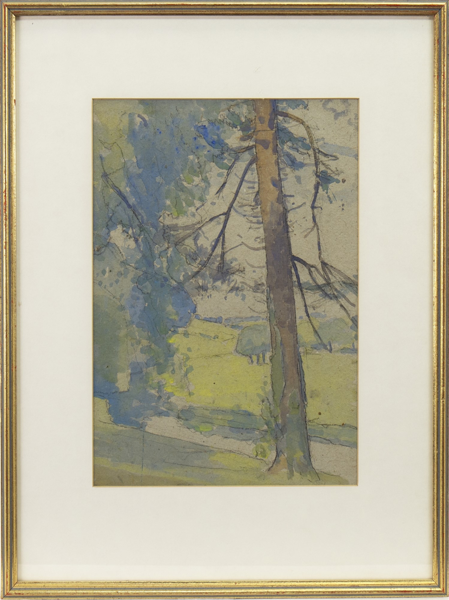 RURAL PATH WITH TREES, A WATERCOLOUR BY JAMES PATERSON