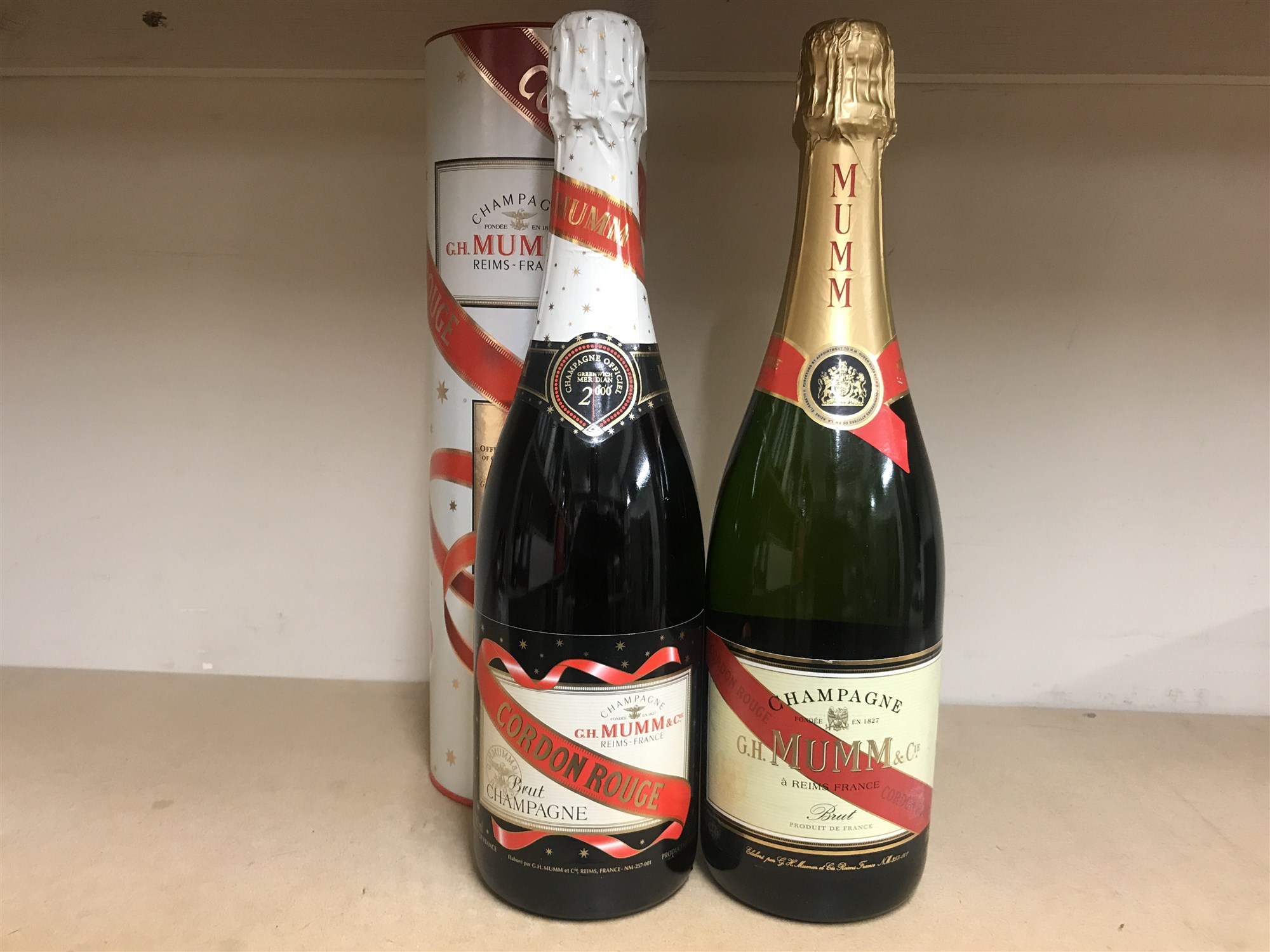 TWO BOTTLES OF MUMM BRUT