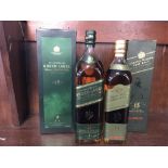 JOHNNIE WALKER GREEN LABEL 15 YEARS OLD ONE LITRE & 70CL