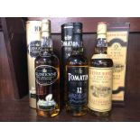 TOMATIN AGED 12 YEARS, GLENGOYNE 10 YEARS OLD & GLENMORANGIE 10 YEARS OLD