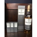 MACALLAN FINE OAK 10 YEARS OLD 70CL AND 3 MINIATURES