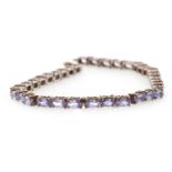 A PURPLE GEM SET BRACELET