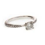 A DIAMOND SOLITAIRE RING