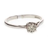 A DIAMOND SOLITAIRE RING