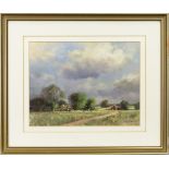 RURAL LANDSCAPE, AN OIL BY OWEN WATERS