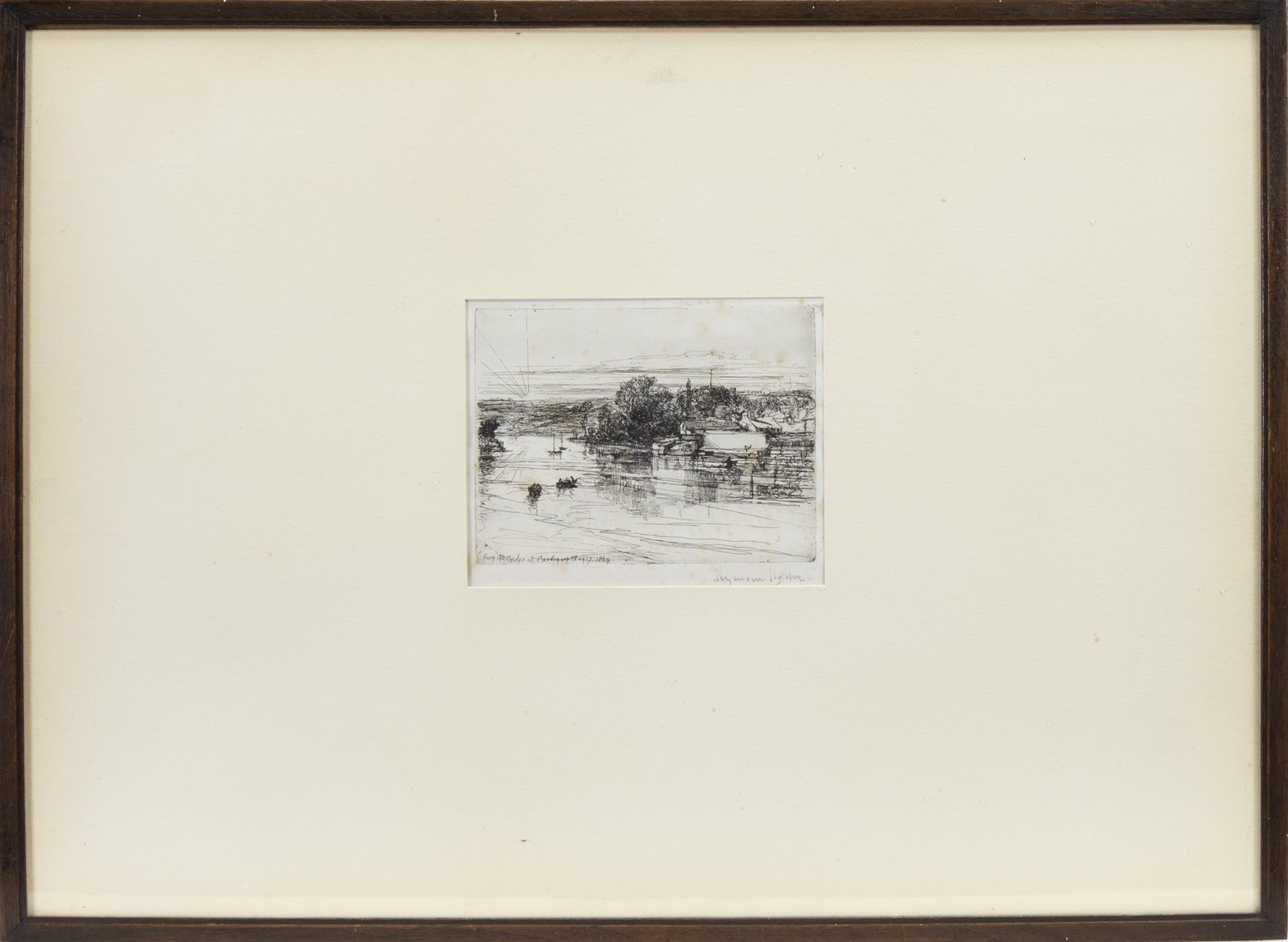 CARDIGAN BRIDGE, AN ETCHING BY FRANCIS SEYMOUR HADEN - Image 2 of 2