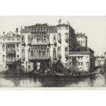 PLAZA PISANI, AN ETCHING BY ANDREW F AFFLECK