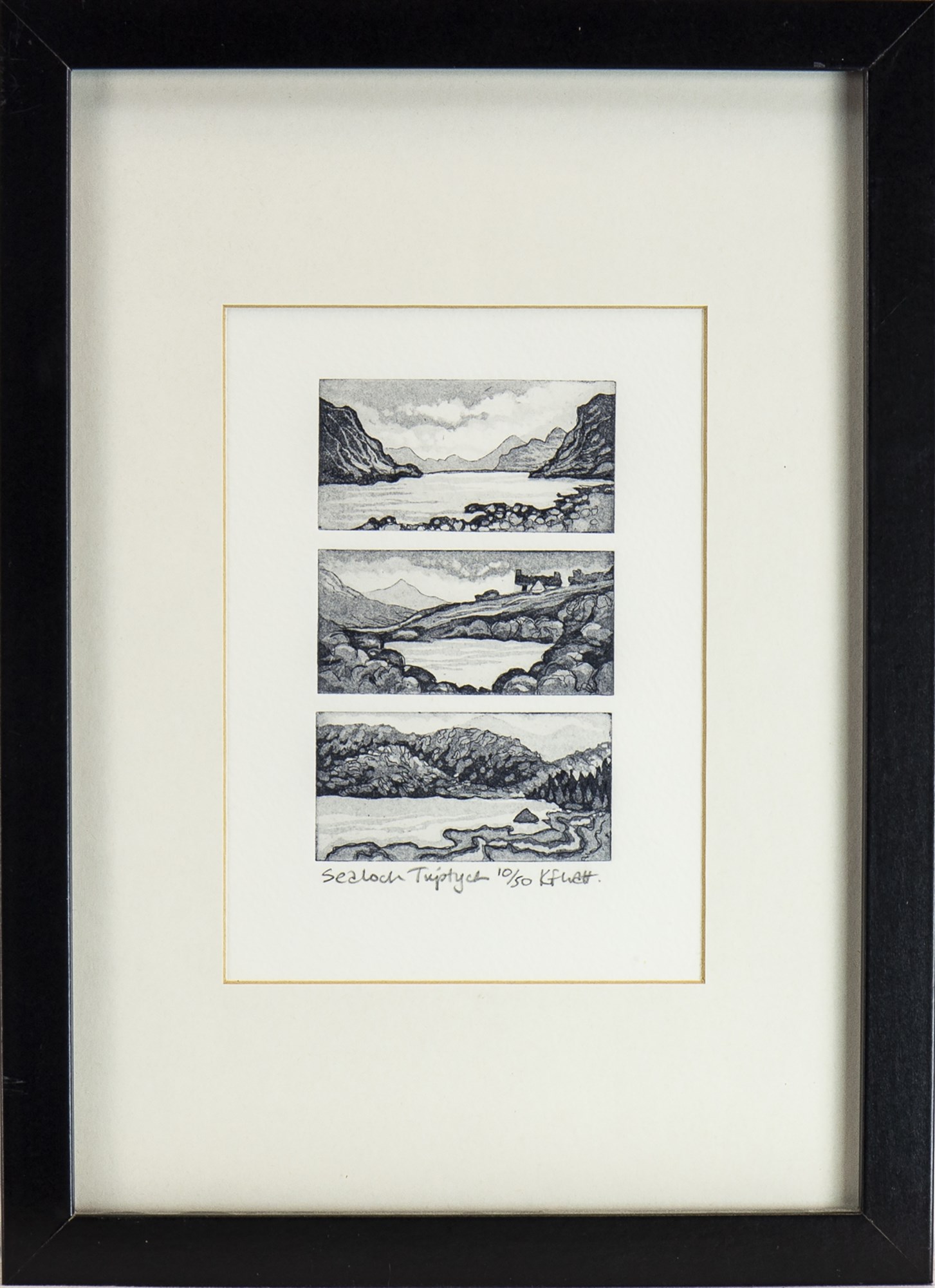 SEALOCH TRIPTYCH, THREE ETCHINGS ON ONE SHEET