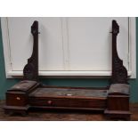 A VICTORIAN MAHOGANY DRESSING TABLE MIRROR