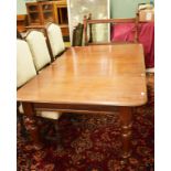 A VICTORIAN MAHOGANY TELESCOPIC DINING TABLE