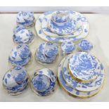 A ROYAL WORCESTER BLUE DRAGON PATTERN DINNER SERVICE, LARGEST DISH 42CM W, PRINTED MARK