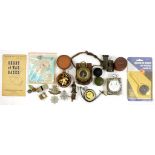 A CARL ZEISS MONOCULAR, A JUNGHANS PROCESS TIME METER, VARIOUS WATCHES, COMPASSES, ETC