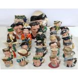 TWENTY NINE CHARACTER AND TOBY JUGS, PRINCIPALLY ROYAL DOULTON, INCLUDING LEWIS CARROLL, CAPT