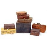 VARIOUS ITEMS OF VINTAGE LUGGAGE, INCLUDING LEATHER SUITCASES, ETC