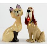 TWO WADE BLOW UP MODELS OF DISNEY CHARACTERS 'TRUSTY' AND 'AM' FROM THE LADY AND THE TRAMP, 13 AND