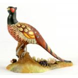 A ROYAL CROWN DERBY MODEL OF A PHEASANT, 16CM H, PRINTED MARK