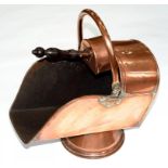 A VICTORIAN COPPER COAL SCUTTLE