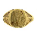 AN 18CT GOLD SIGNET RING, 7.2G