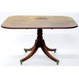 A GEORGE IV MAHOGANY TILT TOP BREAKFAST TABLE, 127 X 104CM