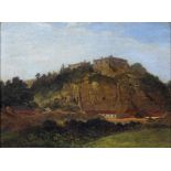 EDWARD PRICE, NOTTINGHAM CASTLE, SIGNED AND DATED 1872, OIL ON CANVAS, 29 X 39.5CM