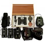 SEVEN PAIRS OF COMPACT BINOCULARS AND A MONOCULAR, VARIOUS MAKERS