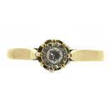 A DIAMOND SOLITAIRE RING, IN 9CT GOLD, 2.1G