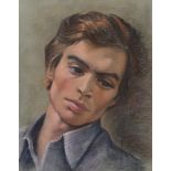 ENGLISH SCHOOL, PORTRAIT OF A YOUNG MAN, HEAD AND SHOULDERS, INDISTINCTLY SIGNED AND DATED 68,