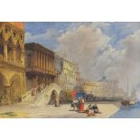 A VICTORIAN GRANO-LITHOGRAPH OF VENICE AFTER WILLIAM CALLOW, 34 X 49CM