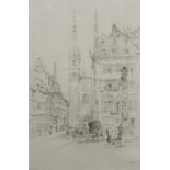 SAMUEL PROUT, OWS (1783-1852) WURZBURG indistinctly signed, inscribed Wurzburg, pencil on coloured