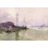 ATTRIBUTED TO HERBERT MENZIES MARSHALL, RWS (1841-1913) THE PALACE OF WESTMINSTER watercolour, 24