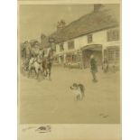 CECIL CHARLES WINDSOR ALDIN, RBA (1870-1935) THE ANGEL INN WOOLHAMPTON lithograph, published by Eyre