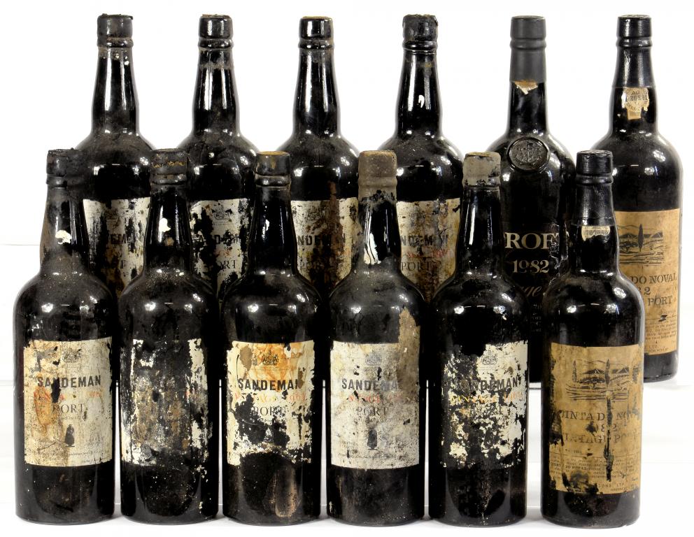 SANDEMAN 1963Port (9)CROFTS 1982Vintage PortQUINTA DO NOVAL 1982Vintage Port (2)12 bottles