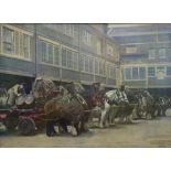 BREWERIANNA. A POSTER AFTER SIR ALFRED MUNNINGS OF THE WHITBREAD & CO LTD BREWERY, 1930S in