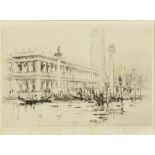 WILLIAM WALCOT, RE (1874-1943) THE LIBRARY SAN MARCO VENICE, 1920 etching, drypoint and aquatint,