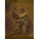 VICTORIANO CODINA Y LANGLIN (1844-1911) A SEATED GENTLEMAN HOLDING A RAPIER signed and dated 1879