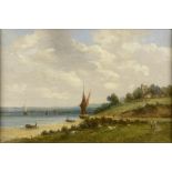 ATTRIBUTED TO ALFRED H VICKERS (1834-1907) COASTAL LANDSCAPE oil on canvas, 19.5 x 29.5cm++Restored,