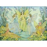 †PATIENCE ARNOLD (1901-1992) FAIRIES signed, watercolour, 25.5 x 35cm++In good condition undisturbed