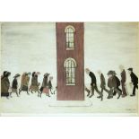 †LAURENCE STEPHEN LOWRY, RA (1887-1976) MEETING POINT reproduction printed in colour, from the