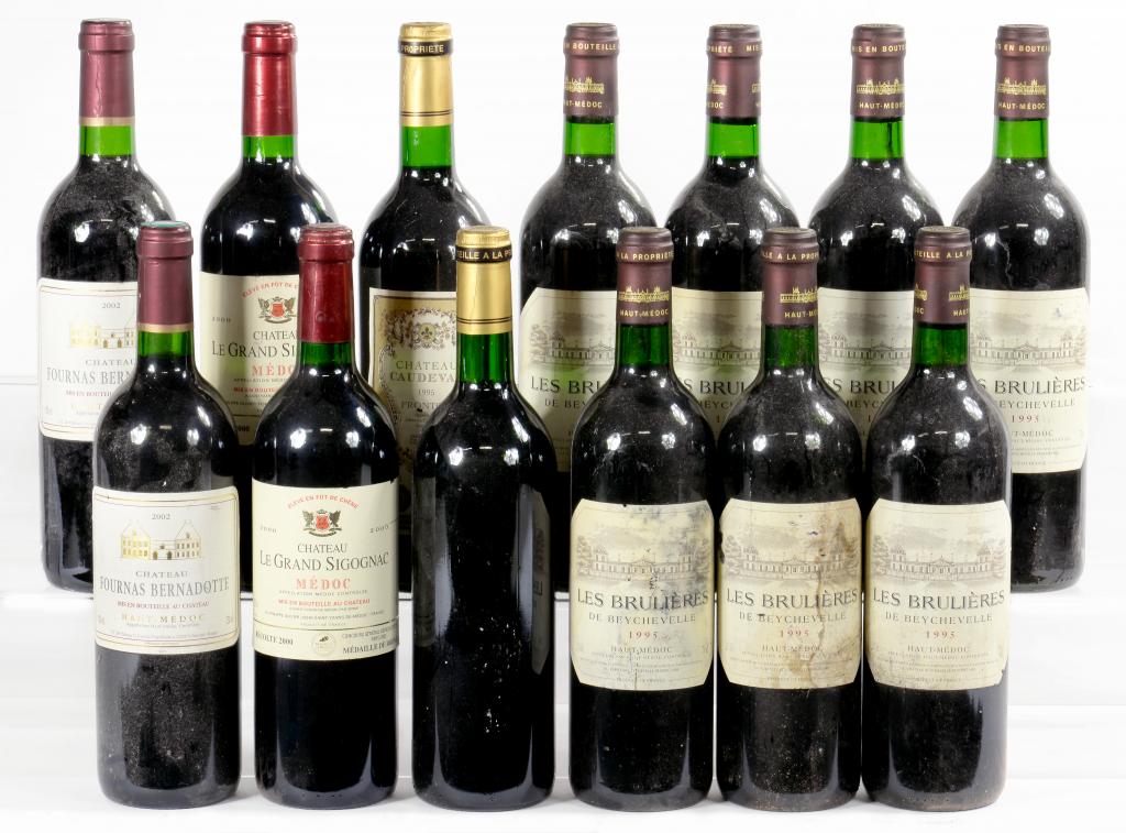 LES BRULIERES DE BEYCHEVELLE VINTAGE 1995Haut Medoc (7)Chateau CAUDEVAL VINTAGE 1995Fronton (2)