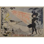 RENEE PREJELAN (1877-1968) LES CYCLES COTTEREAU SONT LES MEILLEURS, 1898 lithograph poster by G