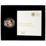 GOLD COIN. 2016 BU SOVEREIGN, BOXED