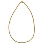 A GOLD NECKLACE, MARKED 750, 25G