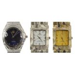 A TAG HEUER STAINLESS STEEL QUARTZ GENTLEMAN'S WRISTWATCH AND TWO OTHER WRISTWATCHES