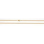 A 9CT GOLD ROPE NECKLACE, 8.5G