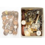 MISCELLANEOUS VINTAGE COSTUME JEWELLERY, WRISTWATCHES AND PRE DECIMAL PENNIES