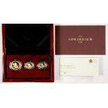 GOLD COINS. 2017 PREMIUM PROOF SET, TWO POUNDS, SOVEREIGN AND HALF SOVEREIGN, BOXED