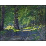 E. COX, WOODED LANDSCAPES (3), ONE SIGNED, OIL ON CANVAS OR BOARD, 29 X 37.5CM AND SMALLER