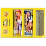 TWO BOXED PELHAM PUPPETS, TYROLEAN GIRL AND DUTCH GIRL, BOTH IN UNUSUALLY FINE PRESERVATION